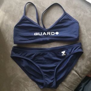 Navy Blue TYR Lifeguard Swimsuit!